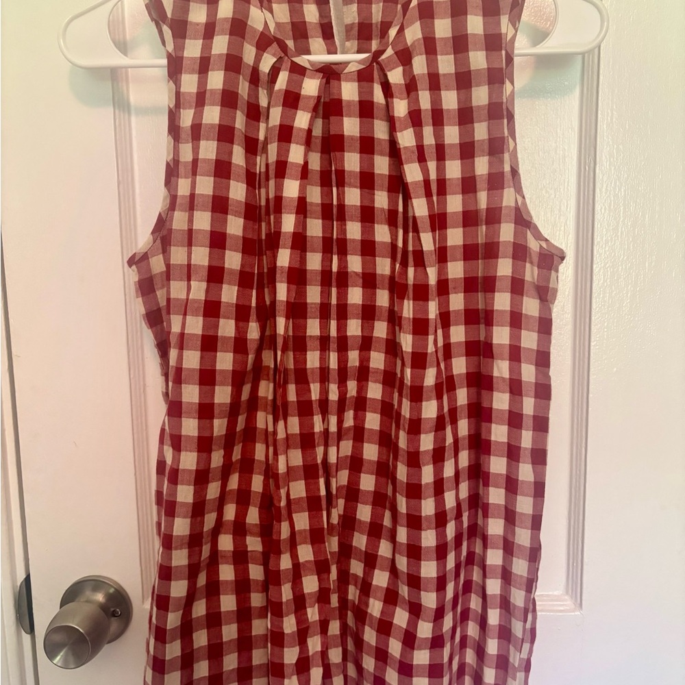 Laurence Dolige Red and White Checkered Top